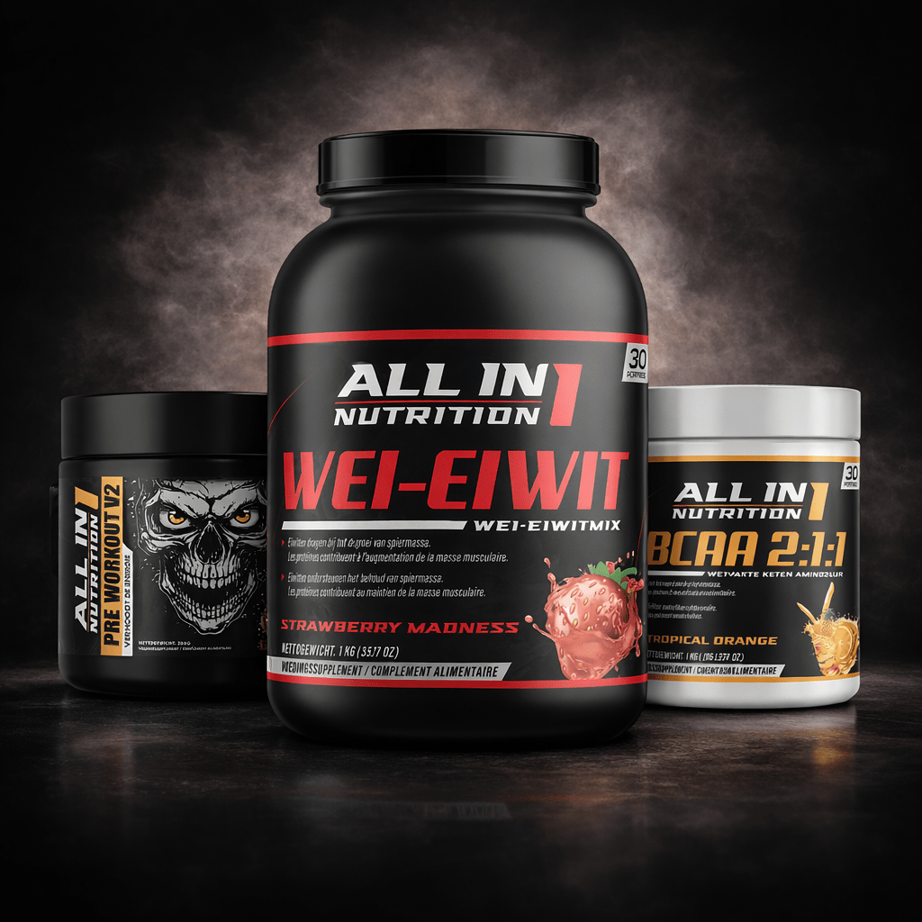 Allin Performance Bundel – Whey, BCAA, Pre-Workout